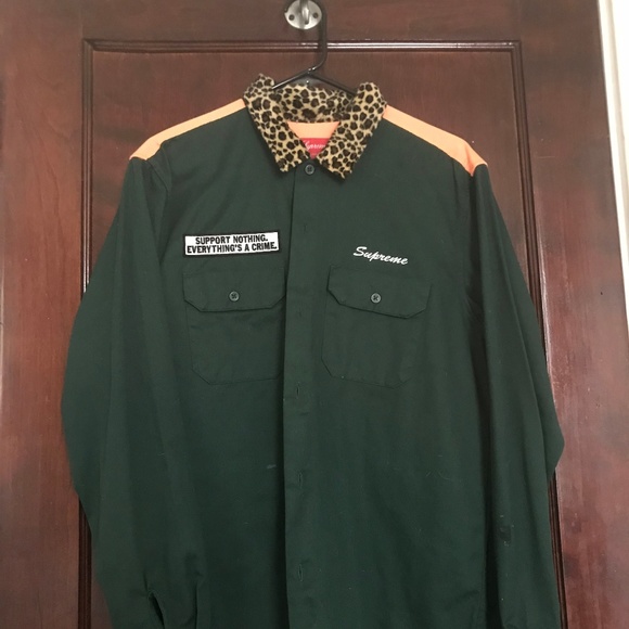 Supreme Leopard Work Shirt レオパード　ワークシャツ Supreme Leopard Collar Work Shirt (FW16)